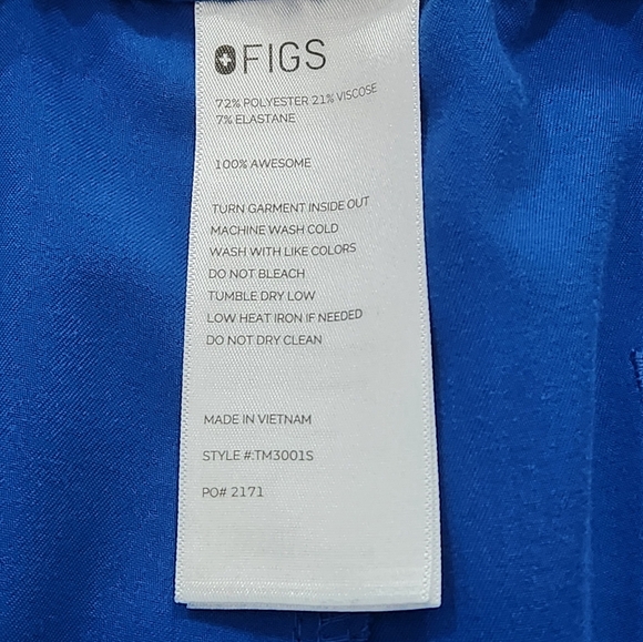 FIGS Men Scrub Cairo Cargo Pants Royal Blue Sz M/S Technical Collection TM3001S - Picture 6 of 11